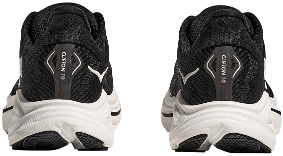 Кроссовки мужские Hoka Clifton 10 Wide Black/White - Фото 2 большая