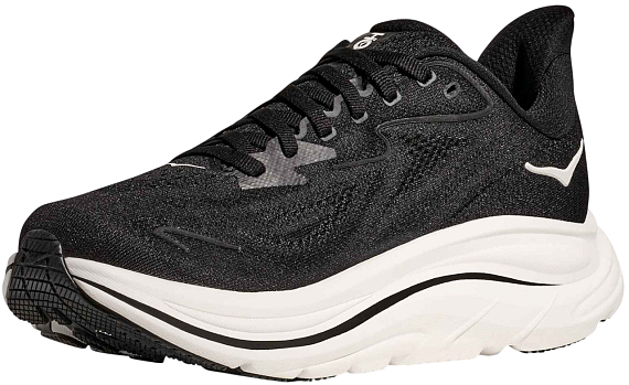 Кроссовки мужские Hoka Clifton 10 Wide Black/White - Фото 4 большая