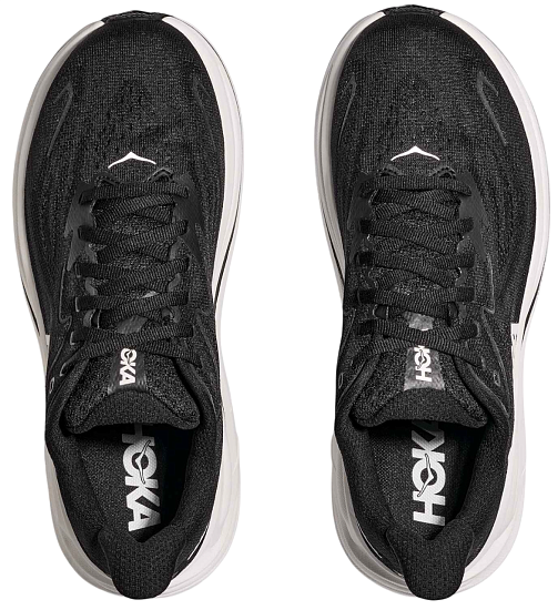 Кроссовки мужские Hoka Clifton 10 Wide Black/White - Фото 5 большая