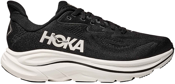 Кроссовки мужские Hoka Clifton 10 Wide Black/White - Фото 1 большая