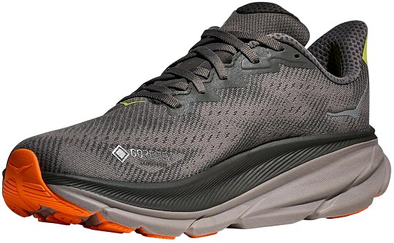 Кроссовки мужские Hoka Clifton 9 Gtx Asphalt Grey/Gravel - Фото 3 большая
