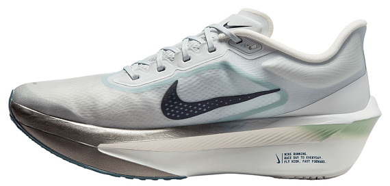 Кроссовки Nike Zoom Fly 6 Pure Platinum/Dk Obsidian/Grey Fog/Ice Peach/Spruce Aura/Mtlc Pewter - Фото 7 большая