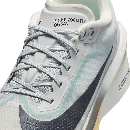 Кроссовки Nike Zoom Fly 6 Pure Platinum/Dk Obsidian/Grey Fog/Ice Peach/Spruce Aura/Mtlc Pewter - Фото 5 большая