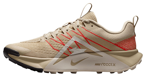 Кроссовки мужские Nike ReactX Wildhorse 10 Linen/Tough Red/Lt Crimson/Pure Platinum - Фото 7 большая