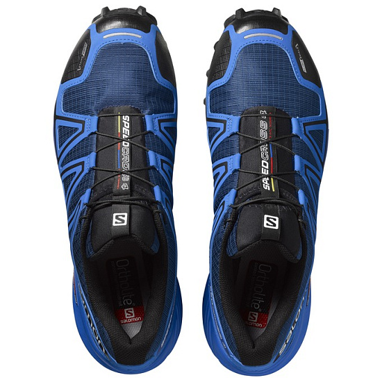 Кроссовки мужские Salomon Speedcross 4 CS Blue Depth/Bright Blue/Black - Фото 3 большая