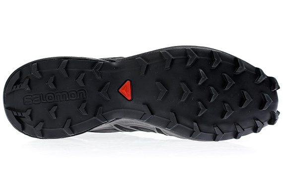Кроссовки мужские Salomon Speedcross 4 Black/Black Metallic - Фото 3 большая
