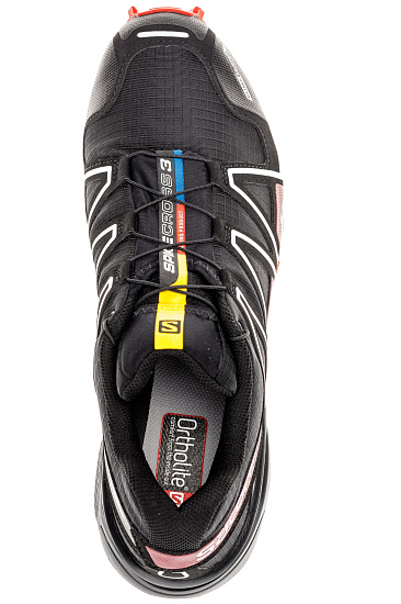 Кроссовки мужские Salomon Spikecross 3 CS Black/Radiant Red/White - Фото 4 большая