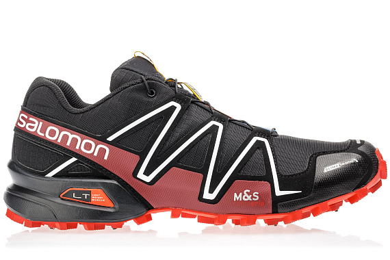 Кроссовки мужские Salomon Spikecross 3 CS Black/Radiant Red/White - Фото 1 большая