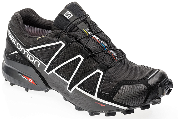 Кроссовки мужские Salomon Speedcross 4 GTX Black/Silver Metallic - Фото 6 большая