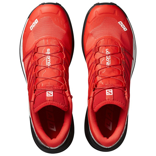 Кроссовки мужские Salomon S-Lab Wings 8 Racing Red/Black/White - Фото 4 большая