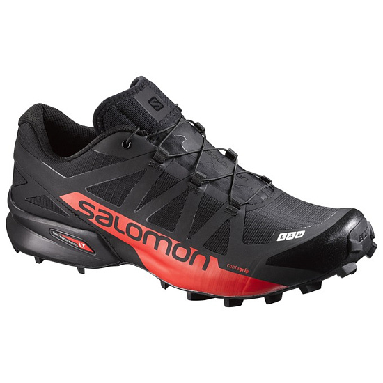 Кроссовки мужские Salomon S-Lab Speedcross Black/Racing Red - Фото 1 большая