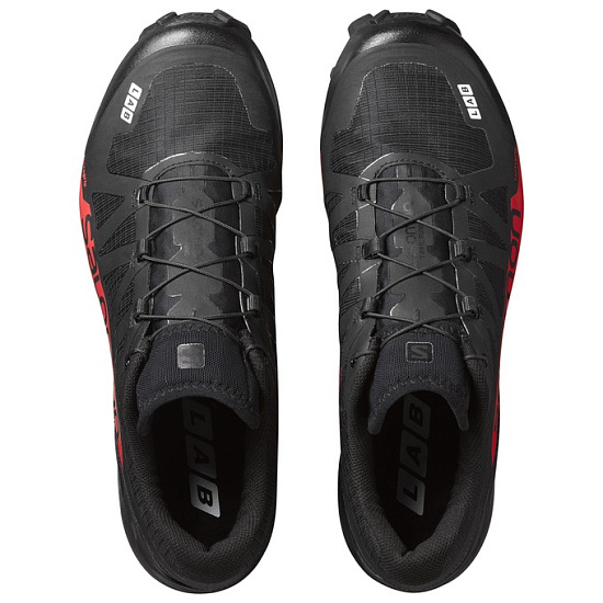 Кроссовки мужские Salomon S-Lab Speedcross Black/Racing Red - Фото 3 большая
