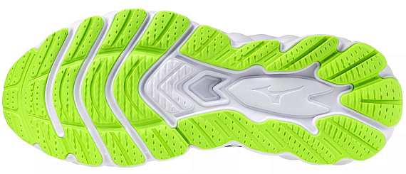 Кроссовки Mizuno Wave Sky 8 Reflex Blue C/White/Green Geck - Фото 7 большая