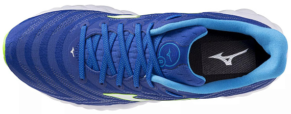 Кроссовки Mizuno Wave Sky 8 Reflex Blue C/White/Green Geck - Фото 8 большая