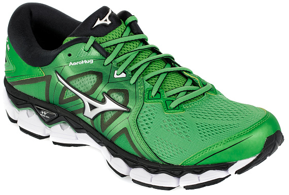 Кроссовки мужские Mizuno Wave Sky 2 Зел/Сереб/Чер - Фото 5 большая