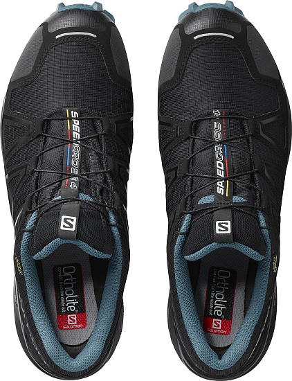 Кроссовки Salomon Speedcross 4 GTX Nocturne 2 Black/Black/Mallard Blue - Фото 3 большая