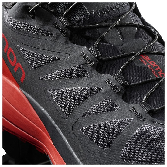 Кроссовки мужские Salomon S-Lab Sense Ultra Black/Rd/Wh - Фото 6 большая