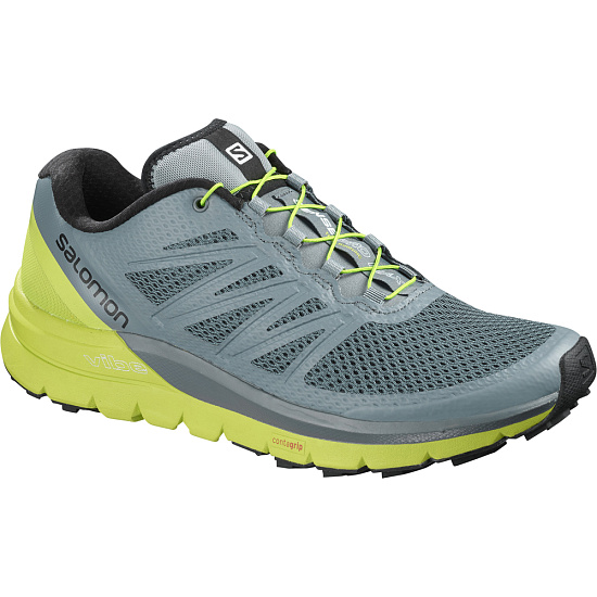 Кроссовки мужские Salomon Sense Pro Max Stormy Weather/Acid Lime/Black - Фото 1 большая