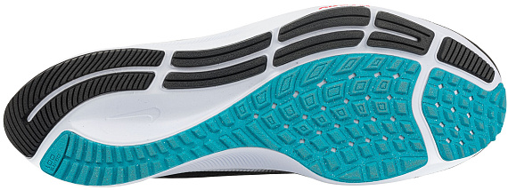 Кроссовки мужские Nike Air Zoom Pegasus 38 Black/White/Chlorine Blue/Metallic Silver - Фото 4 большая