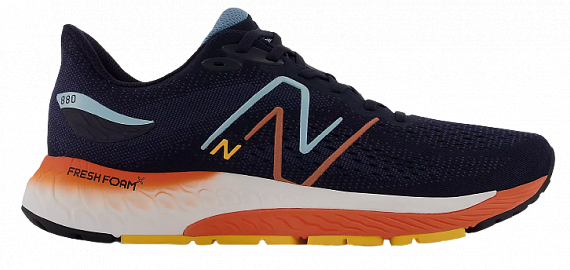 Кроссовки мужские New Balance Fresh Foam X 880v12 Eclipse/Vibrant Apricot/Bleach Blue - Фото 1 большая