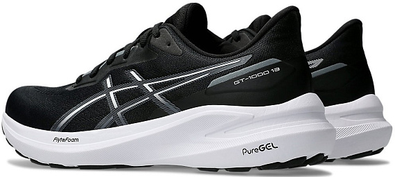 Кроссовки мужские ASICS Gt-1000 13 Black/White - Фото 4 большая