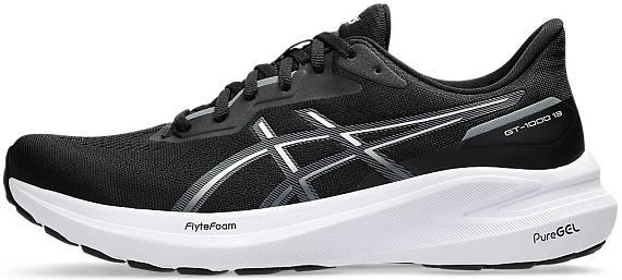 Кроссовки мужские ASICS Gt-1000 13 Black/White - Фото 7 большая