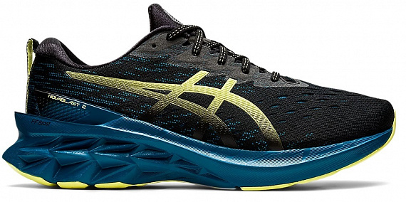 Кроссовки мужские ASICS Novablast 2 Black/Glow Yellow - Фото 1 большая