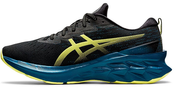 Кроссовки мужские ASICS Novablast 2 Black/Glow Yellow - Фото 4 большая