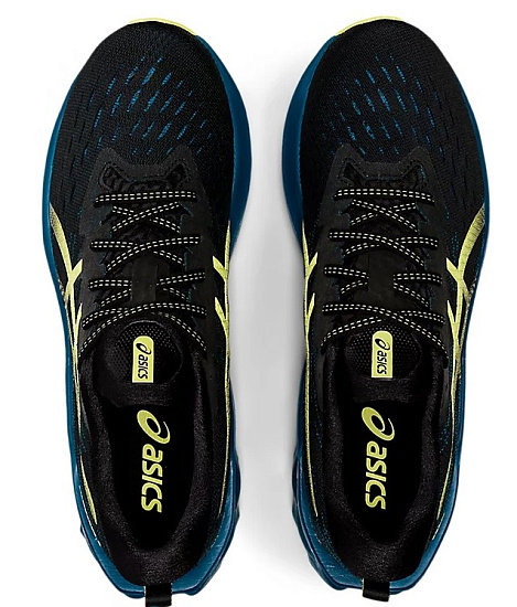 Кроссовки мужские ASICS Novablast 2 Black/Glow Yellow - Фото 6 большая