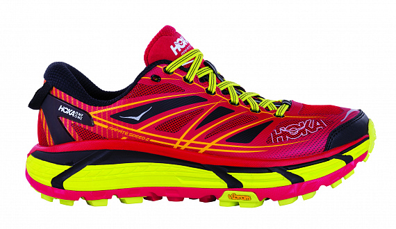 Кроссовки мужские Hoka Mafate Speed 2 TrueRed/Citrus - Фото 1 большая