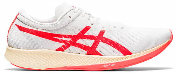 Кроссовки мужские ASICS Metaracer White/Sunrise Red - Фото 1 большая