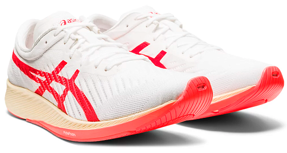 Кроссовки мужские ASICS Metaracer White/Sunrise Red - Фото 2 большая
