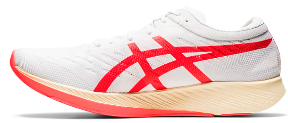 Кроссовки мужские ASICS Metaracer White/Sunrise Red - Фото 6 большая