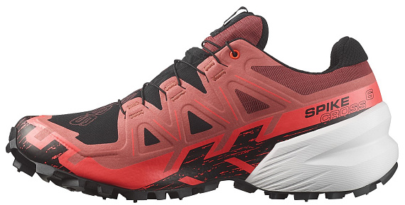 Кроссовки Salomon Spikecross 6 Gtx Cow Hide/Black/Coral - Фото 5 большая