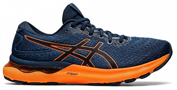 Кроссовки мужские ASICS Gel-Nimbus 24 French Blue/Shocking Orange - Фото 1 большая