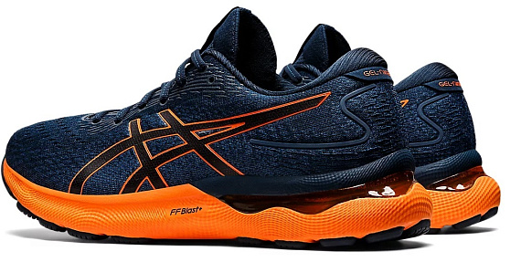 Кроссовки мужские ASICS Gel-Nimbus 24 French Blue/Shocking Orange - Фото 3 большая
