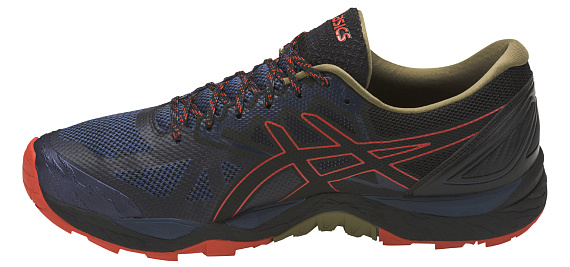 Кроссовки мужские ASICS GEL-FujiTrabuco 6 Insignia Blue/Black/Red Clay - Фото 2 большая