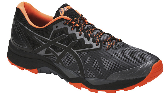 Кроссовки мужские ASICS GEL-FujiTrabuco 6 Carbon/Black/Hot Orange - Фото 2 большая