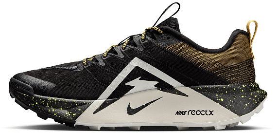 Кроссовки мужские Nike Reactx Wildhorse 10 Black/Peat Moss/Volt Ice/Phantom - Фото 4 большая