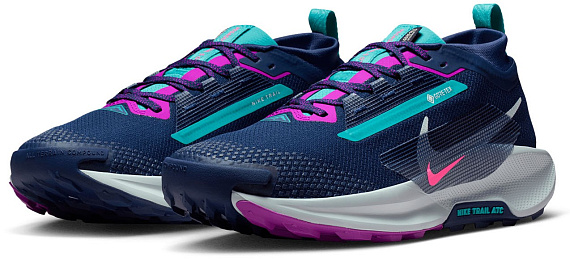 Кроссовки мужские Nike Reactx Pegasus Trail 5 Gtx Midnight Navy/Hyper Pink/Vivid Purple/Glacier Blue - Фото 5 большая