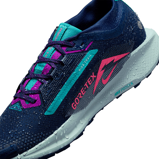 Кроссовки мужские Nike Reactx Pegasus Trail 5 Gtx Midnight Navy/Hyper Pink/Vivid Purple/Glacier Blue - Фото 8 большая