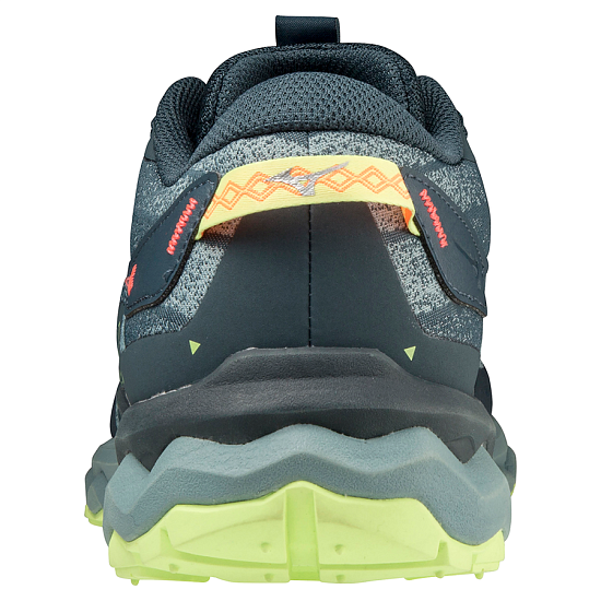 Кроссовки мужские Mizuno Wave Daichi 7 OrionB/MistyB/NeoLime - Фото 5 большая