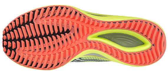 Кроссовки мужские Mizuno Wave Rebellion NeoLime/Wht/NeonFlame - Фото 2 большая