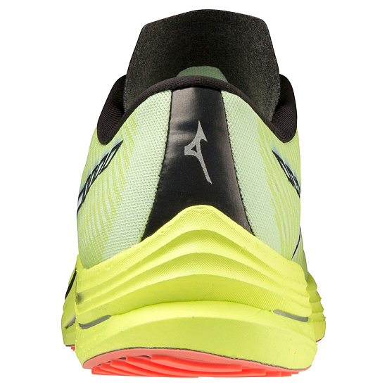 Кроссовки мужские Mizuno Wave Rebellion NeoLime/Wht/NeonFlame - Фото 5 большая