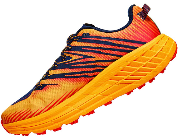 Кроссовки мужские Hoka Speedgoat 4 Gold Fusion/Black Iris - Фото 6 большая