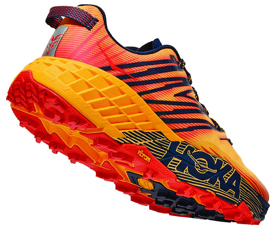 Кроссовки мужские Hoka Speedgoat 4 Gold Fusion/Black Iris - Фото 7 большая