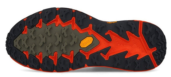 Кроссовки мужские Hoka Speedgoat Mid 2 GTX Mandarin Red/Gold Fusion - Фото 3 большая