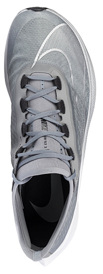 Кроссовки мужские Nike Zoom Fly 3 Particle Grey/Metallic Silver-Black - Фото 11 большая