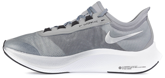 Кроссовки мужские Nike Zoom Fly 3 Particle Grey/Metallic Silver-Black - Фото 12 большая