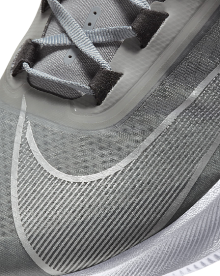 Кроссовки мужские Nike Zoom Fly 3 Particle Grey/Metallic Silver-Black - Фото 3 большая